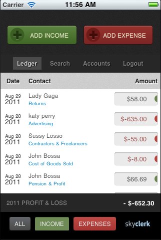 skyclerk screenshot mobile