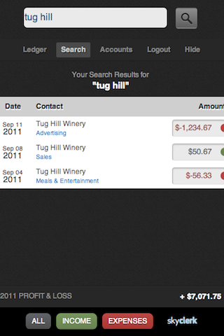 search for expenses